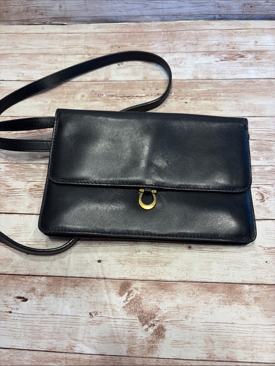 Etienne Aigner Handbags - Etienne Aigner Black Leather Crossbody with Gold Hardware